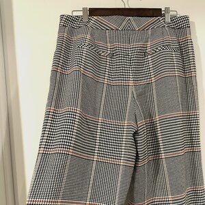 Halogen x Atlantic-Pacific Plaid Wide Leg Pants – Size 10P (Petite)